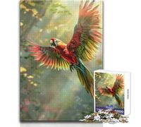 Puzzle da 1000 pezzi per adulti Pappagallo colorato in volo Gioco di precisione esatto per trascorrere un piacevole e tranquillo tempo libero Dimensioni giocattolo 50x75cm