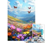 Puzzle da 1000 pezzi per adulti Paradiso Floreale con Farfalle Puzzle per adolescenti Vacanza a casa Ammazza il tempo Aiuta ad allenare la mente compleanno e altre occasioni 38x26cm