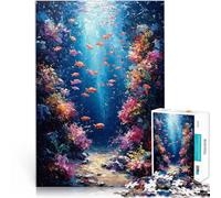 Puzzle da 1000 pezzi per adulti Paradiso sottomarino ispirato agli impressionisti Sfida difficile Giocattoli per la decorazione della casa 52x38cm