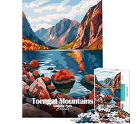 Puzzle da 1000 pezzi per adulti Parco Nazionale dei Monti Torngat Canada Sfida per l'intelligenza e il cervello Giocattolo coinvolgente gioco pratico decorazione da parete idee regalo (38x52cm)