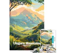 Puzzle da 1000 pezzi per adulti Parco Nazionale dei Monti Uluguru Tanzania Gioco intellettuale educativo corsa di velocità manuale regalo per donne e uomini (dimensioni 38x26cm)