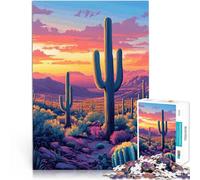 Puzzle da 1000 pezzi per adulti Parco nazionale del Saguaro, Arizona Gioco rompicapo Ogni pezzo è unico - Gioco divertente e stimolante per tutta la famiglia 75x50cm