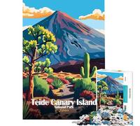 Puzzle da 1000 pezzi per adulti Parco Nazionale del Teide Isole Canarie Spagna Gioco intellettuale educativo corsa di velocità manuale regalo per donne e uomini (dimensioni 38x52cm)