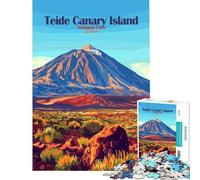 Puzzle da 1000 pezzi per adulti Parco Nazionale del Teide Isole Canarie Spagna Gioco intellettuale educativo corsa di velocità manuale regalo per donne e uomini (dimensioni 38x52cm)