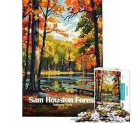 Puzzle da 1000 pezzi per adulti Parco Nazionale della Foresta di Sam Houston giochi rilassanti giocattoli educativi regali per il Secret Santa attività per la famiglia (dimensioni 38x26cm)