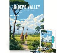 Puzzle da 1000 pezzi per adulti,Parco Nazionale della Valle di Kidepo,taglio perfetto,gioco divertente e stimolante,regalo di compleanno (38x52cm)