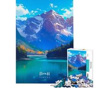 Puzzle da 1000 pezzi per adulti Parco Nazionale di Banff sfida di intelligenza giocattolo avvincente giochi rilassanti attività per famiglie regalo divertente (dimensioni 50x75cm)