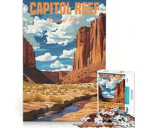 Puzzle da 1000 pezzi per adulti, Parco Nazionale di Capitol Reef, gioco rompicapo, taglio di precisione, collezione d'artista, belle arti 38x52cm
