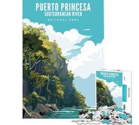 Puzzle da 1000 pezzi per adulti Parco Nazionale di Puerto Princesa gioco impossibile giocattolo avvincente per coltivare la pazienza regalo di compleanno per divertimento in famiglia (38x26cm)