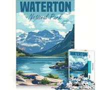 Puzzle da 1000 pezzi per adulti Parco Nazionale di Waterton gioco impossibile sfida difficile per rafforzare l'amore tra le coppie 50x75cm