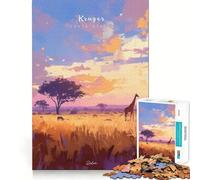 Puzzle da 1000 pezzi per adulti,Parco Nazionale Kruger,con bordi precisi,gioco di logica e relax,ideale come regalo per le festività (50x75cm)