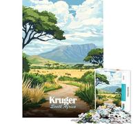Puzzle da 1000 pezzi per adulti Parco Nazionale Kruger Sudafrica Gioco educativo e stimolante per tutta la famiglia Idea regalo (dimensioni 38x26cm)