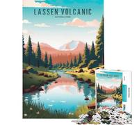 Puzzle da 1000 pezzi per adulti Parco Nazionale Vulcanico di Lassen giochi rilassanti giocattoli educativi regali per il Secret Santa attività per famiglie (dimensioni 50x75cm)