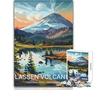 Puzzle da 1000 pezzi per adulti Parco nazionale vulcanico di Lassen, serata di divertimento e giochi per famiglie, ma anche un'opera d'arte divertente e umoristica, formato regalo 38x52cm