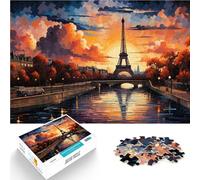 Puzzle da 1000 pezzi per adulti Parigi al tramonto Antistress Vacanza in patria Uccidere il tempo Decorazioni e regali unici per la casa 38x26cm