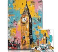 Puzzle da 1000 pezzi per adulti Parigi Londra Puzzle per adulti 1000 pezzi, giocattoli giochi educativi antistress che migliorano l'amore tra coppie 75x50cm