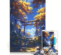 Puzzle da 1000 pezzi per adulti, Passaggio del Santuario Autunnale, Gioco Impossibile, Per passare il tempo durante le vacanze a casa, Regalo di compleanno, Regalo di viaggio, 38x52cm