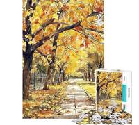 Puzzle da 1000 pezzi per adulti passeggiata autunnale in città puzzle per adolescenti vacanza a casa passatempo lista dei desideri con Babbo Natale compleanno e altri compleanni