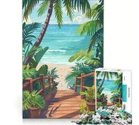 Puzzle da 1000 pezzi per adulti Passeggiata in un paradiso tropicale Gioco impossibile Per passare il tempo durante le vacanze Regalo di compleanno Regalo di viaggio 38x26cm