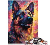 Puzzle da 1000 pezzi per adulti, pastore tedesco come regalo puzzle, 26 x 38 cm, rafforza l'amore tra coppie per bambini dai 14 anni in su