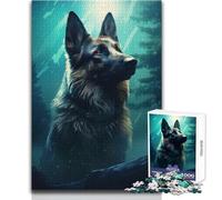 Puzzle da 1000 pezzi per adulti Pastore tedesco Rilassati durante il tempo libero Taglio netto senza cuciture Interlock Toy Dimensioni 38x26cm
