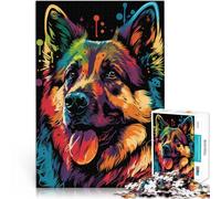 Puzzle da 1000 pezzi per adulti Pastore tedesco stile 2 Difficile da completare ma divertente e umoristico Ottimi regali e giocattoli 75x50cm