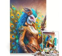 Puzzle da 1000 pezzi per adulti Pavone Cronista gioco fai-da-te migliora la memoria compleanno e Natale 38x26cm