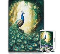 Puzzle da 1000 pezzi per adulti Pavone nella foresta Sfida difficile Gioco per famiglie Adatto a partire dai 14 anni (dimensioni 38x52cm)
