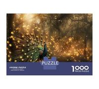 Puzzle Da 1000 Pezzi Per Adulti Peacock with Glowing Feathers Puzzle Per Adulti Giocattolo Decorazione Da Parete Vacanza A Casa Passatempo Compleanno E Regali Unici 52x38cm/1000pcs