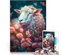 Puzzle da 1000 pezzi per adulti Pecora irreale Antistress Vacanza in patria Uccidere il tempo Adatto per la decorazione del desktop 38x26cm