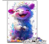 Puzzle da 1000 pezzi per adulti, pecorelle carine e sorridenti, in cartone, rompicapo stimolante per adolescenti e famiglie, 1000 pezzi(26x38cm)