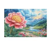 Puzzle Da 1000 Pezzi Per Adulti Peony Flower Sunset Sky 75x50cm Regalo Del Ringraziamento Per Famiglia Ottimo Per Tempo Di Incontro Attività Di Gruppo Divertente