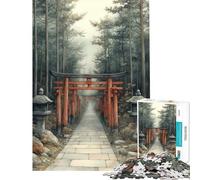 Puzzle da 1000 pezzi per adulti percorso del santuario giapponese puzzle per adulti gioco pratico di assemblaggio regalo di compleanno e unico (dimensioni 38x26cm)
