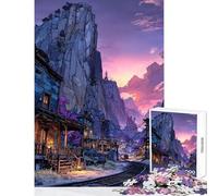 Puzzle da 1000 pezzi per adulti percorso della città fantasma gioco per famiglie regalo di compleanno giocattolo fai da te compleanno e Natale (38x52cm)