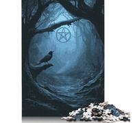 Puzzle da 1000 pezzi per adulti Percorso nella foresta mistica con pentagramma Puzzle di carta per adulti Puzzle per l'intrattenimento della famiglia Giocattoli 1000 pezzi (38x26 cm)