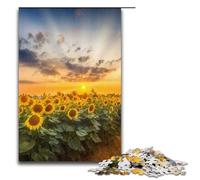 Puzzle da 1000 pezzi per adulti Percorso tra i girasoli Puzzle di carta per adulti e bambini Strumento antistress 1000 pezzi (38x26 cm)