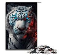 Puzzle da 1000 pezzi per adulti Pericolo Tigre Bianca Gioco Puzzle Ideale come regalo per tutta la famiglia 75x50 cm