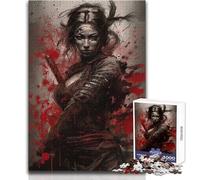 Puzzle da 1000 pezzi per adulti, pericoloso samurai e geisha, regalo di compleanno fai da te, giocattoli per bambini dai 14 anni in su (dimensioni 38x52cm)