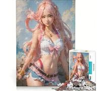 Puzzle da 1000 pezzi per adulti "Perla rosa dei sette mari" giocattolo fai da te assemblaggio di modelli collezione d'artista belle arti 38x52cm