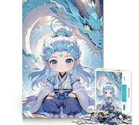 Puzzle da 1000 pezzi per adulti,personaggio Chibi,drago,con intagli precisi,giocattolo per lo sviluppo del pensiero,gioco libero,regalo festivo (50x75cm)