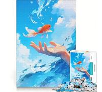 Puzzle da 1000 pezzi per adulti: Pesci rossi nel cielo blu, gioco impossibile, analisi e logica, per rafforzare l'amore tra le coppie 38x26cm
