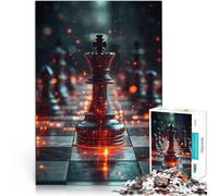 Puzzle da 1000 pezzi per adulti Pezzo degli scacchi del re nero Giocattoli da gioco per regalo di famiglia regali per amici e familiari 70x100cm