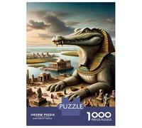 Puzzle Da 1000 Pezzi Per Adulti Pharaoh's Crocodile Guardian Ancient Egypt's Mythical Symbol Puzzle Per Adulti Giochi Per Famiglie Sfida Difficile Regali Unici Per Compleanno E Natale 38x26cm/1000pcs