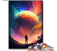 Puzzle da 1000 pezzi per adulti, pianeta colorato, in legno, perfetto regalo di Natale e Capodanno, regalo per le feste, 50x75cm, coinvolgente attività di gioco per la famiglia