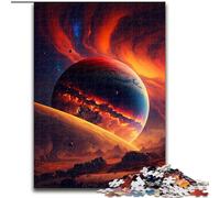 Puzzle da 1000 pezzi per adulti, pianeta colorato in legno, regalo perfetto per bambini dai 14 anni in su, 50x75cm, gioco rompicapo per adolescenti, regalo perfetto per le feste