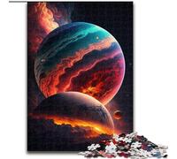 Puzzle da 1000 pezzi per adulti Pianeta Gigante Gassoso in legno, Capodanno, regalo di Natale 50x75cm per feste, compleanni e serate di giochi in famiglia
