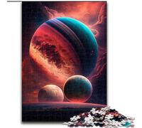 Puzzle da 1000 pezzi per adulti "Pianeta Gigante Gassoso" in legno,regalo per uomini e donne,attività coinvolgente per serate di gioco in famiglia,per tutti i giorni e per occasioni speciali,50x75cm