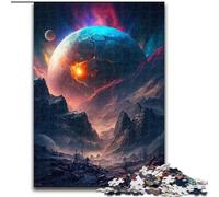 Puzzle da 1000 pezzi per adulti, Pianeta nello spazio, in legno, regalo perfetto per bambini dai 14 anni in su, 50x75cm, stimolante e divertente, attività per famiglie