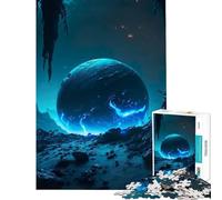 Puzzle da 1000 pezzi per adulti pianeta Nettuno blu gioco educativo giocattolo educativo ottimo regalo vacanza a casa per passare il tempo (dimensioni 38x26cm)