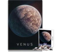 Puzzle da 1000 pezzi per adulti, pianeta Venere nello spazio, tranquillo e rilassante, per il tempo libero, con bordi di precisione, giocattolo artigianale, dimensioni 38x52cm